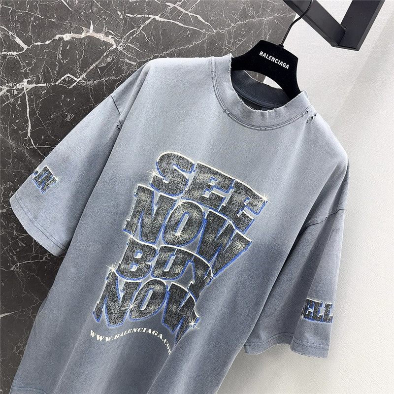 Ba1en*iaga distressed short sleeve t-shirt