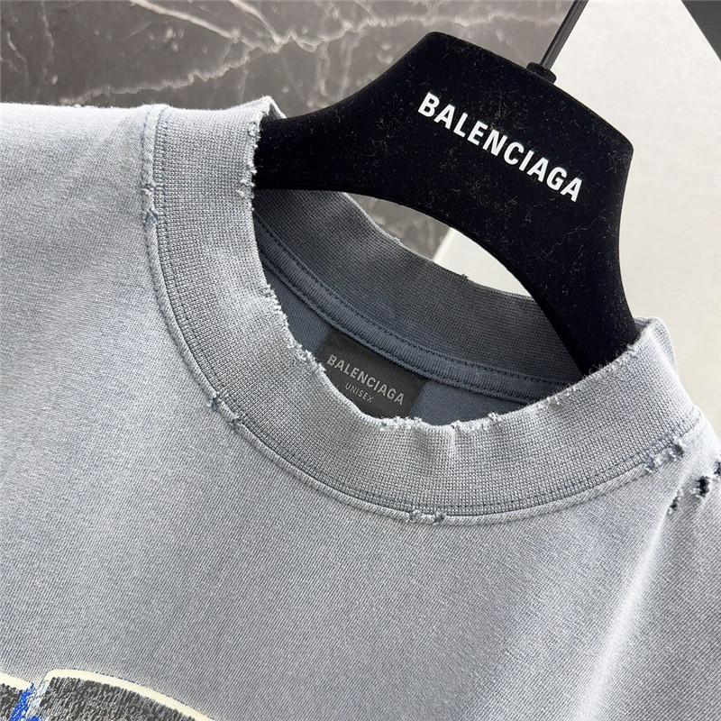 Ba1en*iaga distressed short sleeve t-shirt