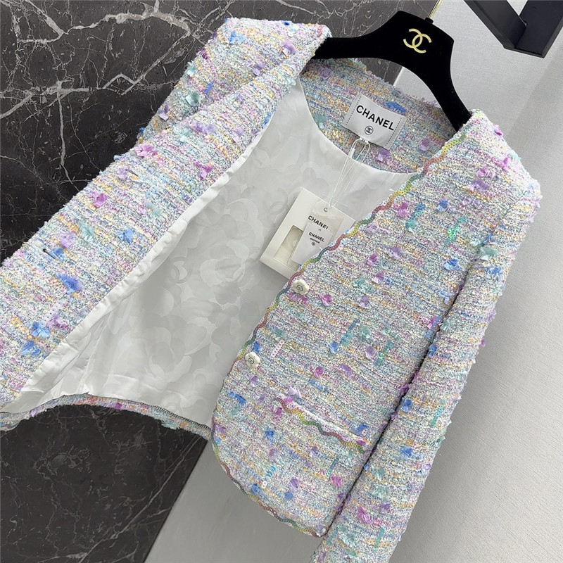 Ch**el colorful tweed jacket