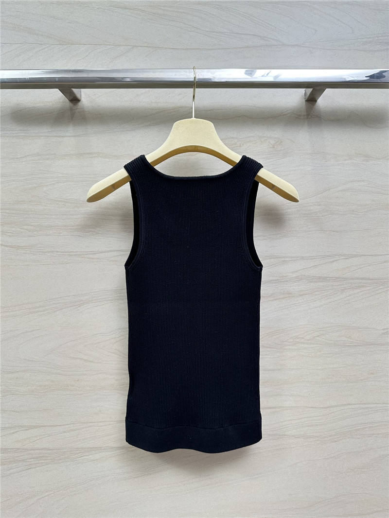 M1um1u kanhua logo knitted vest
