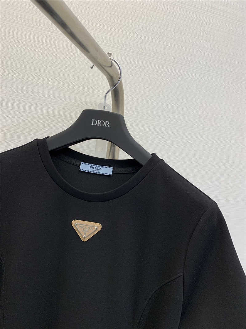 Pra*a round neck short sleeve dress