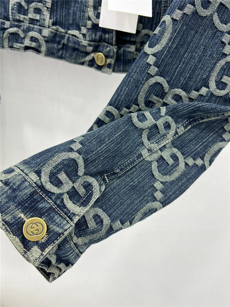 Gvc*1 new double g jacquard all over print denim jacket