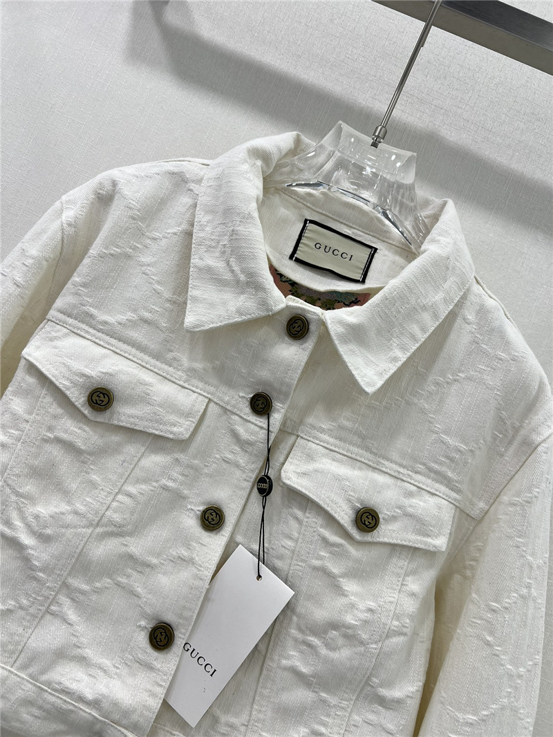 Gvc*1 new double g jacquard all over print denim jacket