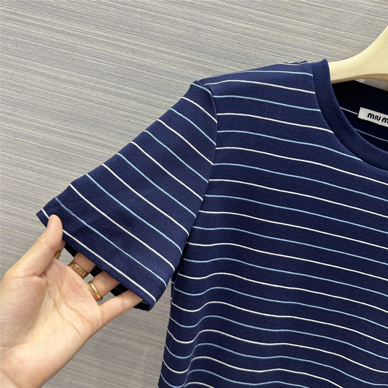 M1um1u striped short-sleeved t-shirt