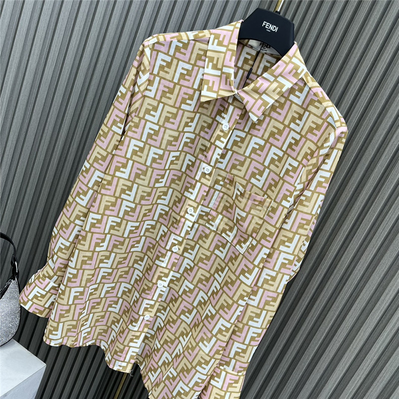 F**di see-through printed shirt