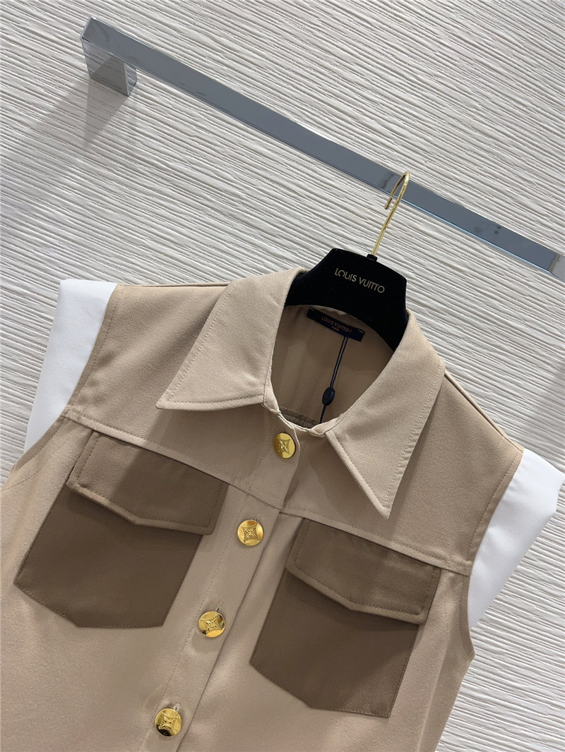 l0vis Vvtt0n lv sleeveless top vest + skirt suit