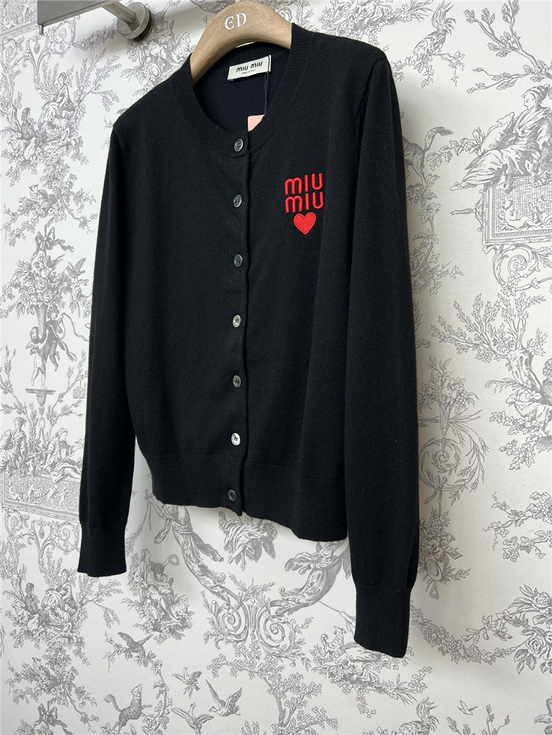 Miu Miu Logo Knitted Cardigan