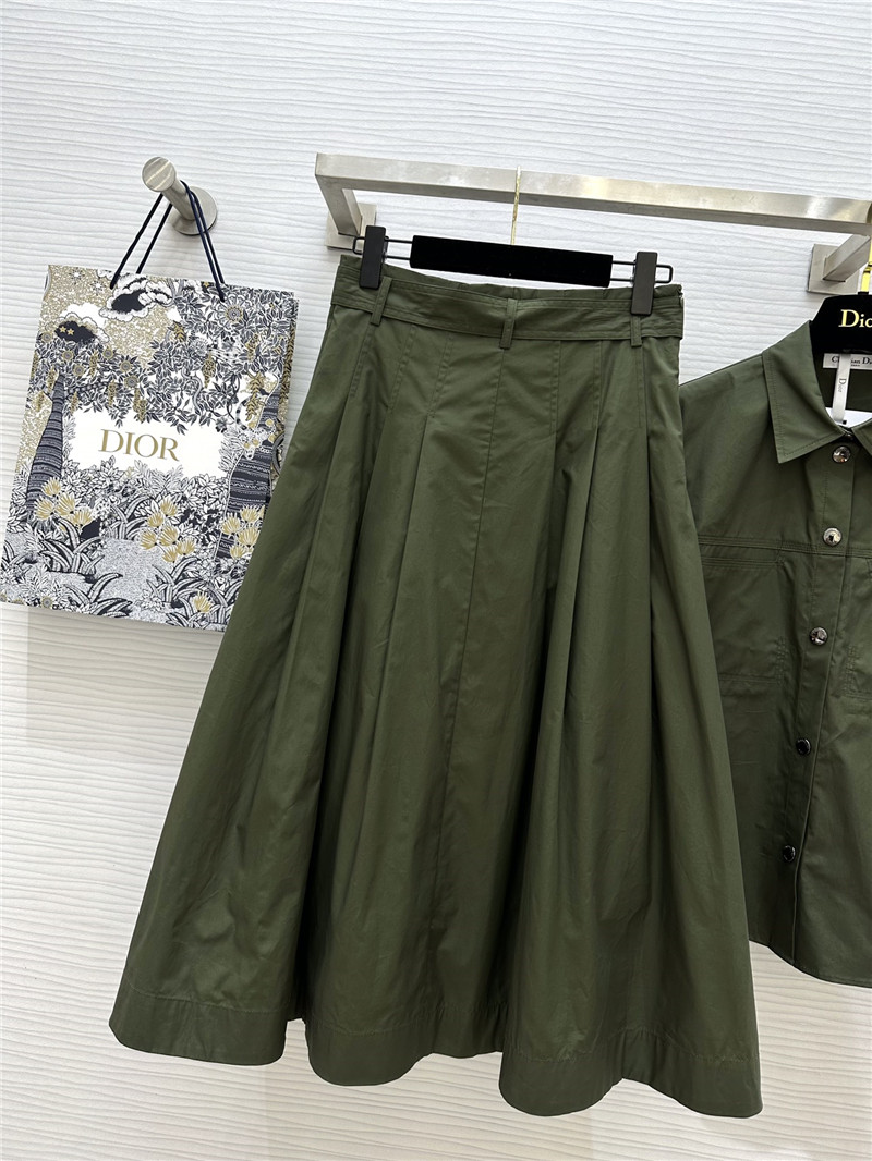 D10r retro green pleated skirt