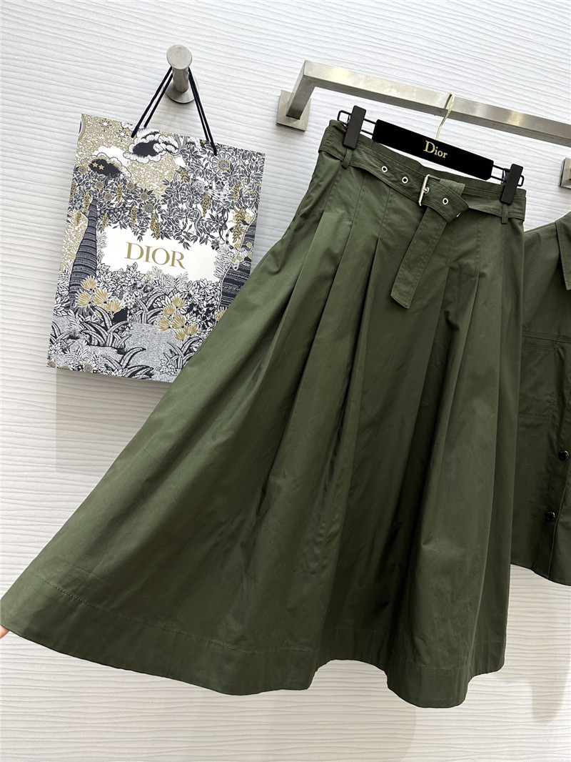 D10r retro green pleated skirt