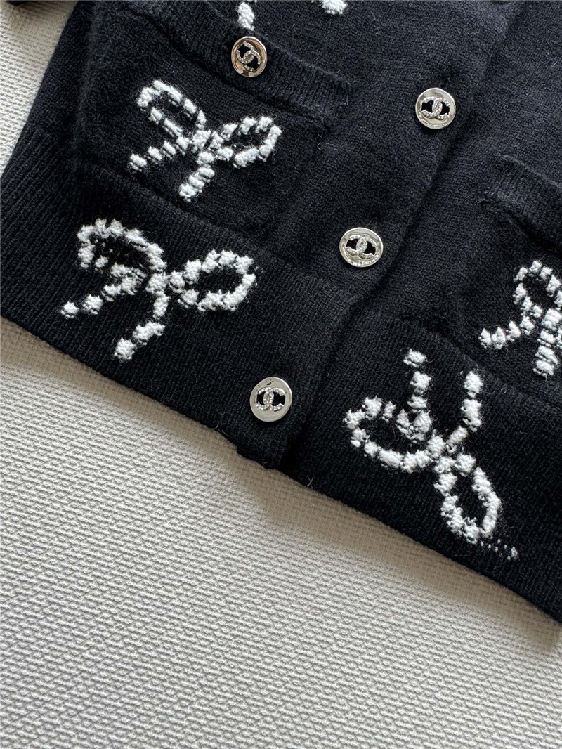 Ch**el three-dimensional bow crocheted knitted vest top