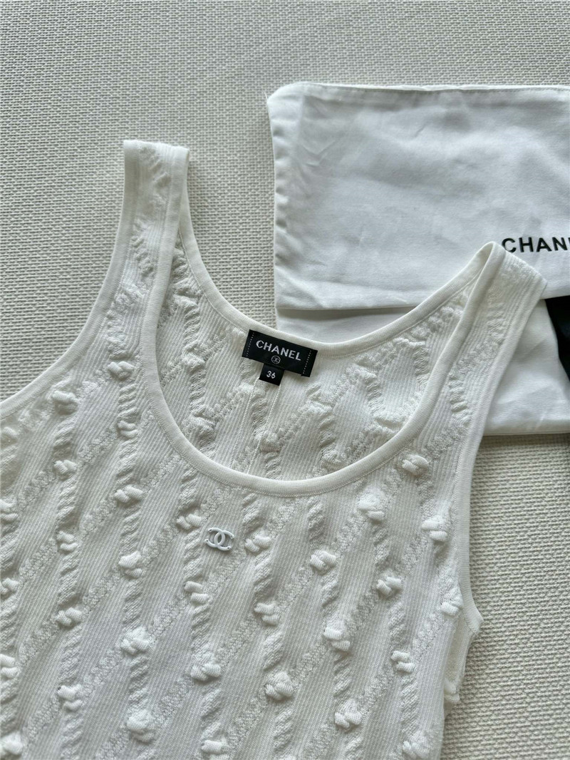 Ch**el three-dimensional bow crocheted knitted vest top