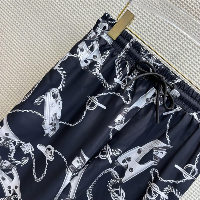 Bv*b*rry printed pattern wide-leg pants