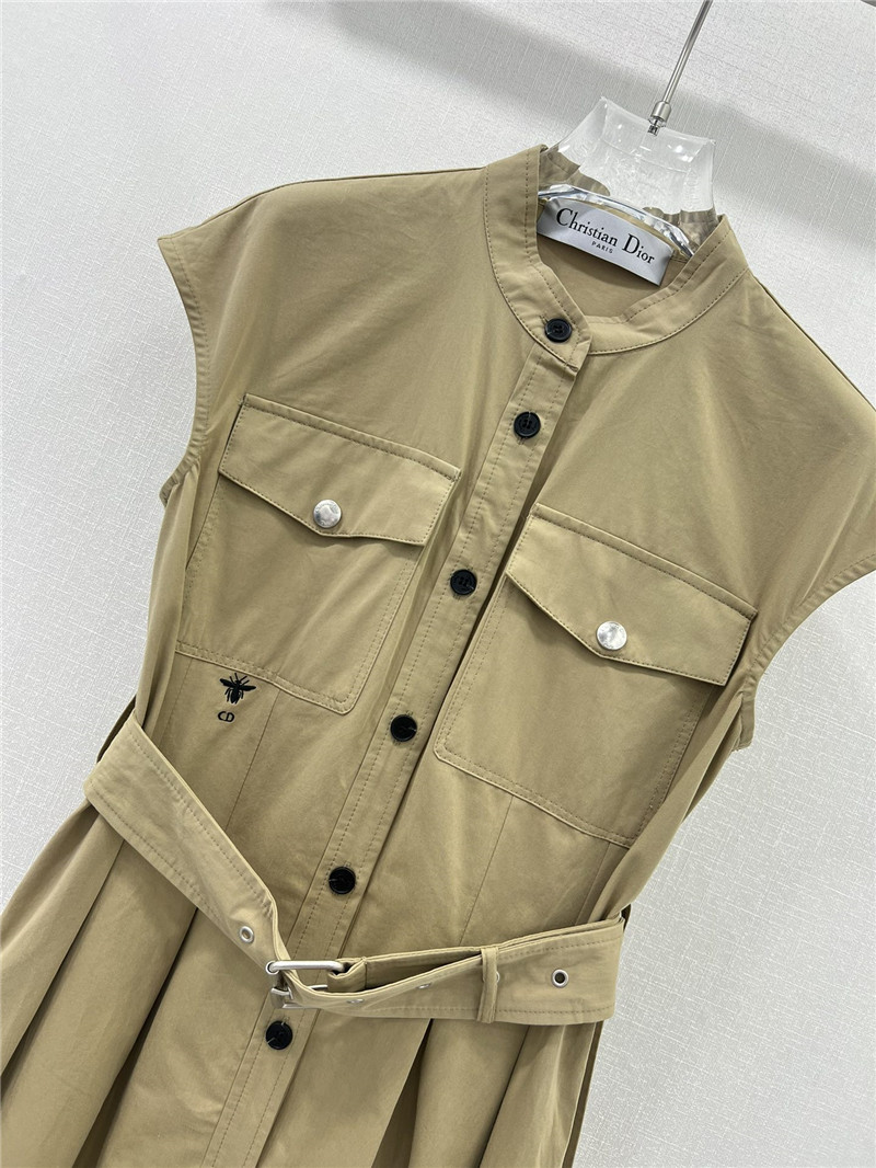 D10r cd belted sleeveless dress