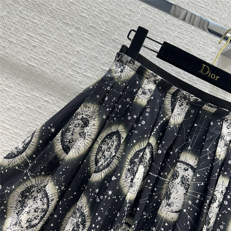 D10r constellation cosmic print long skirt