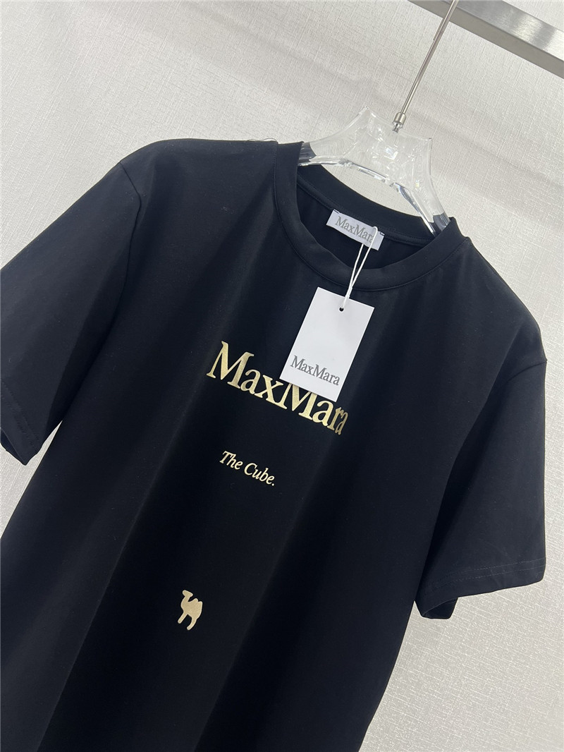 Vanitoo gold lettering printed front and back T-shirt