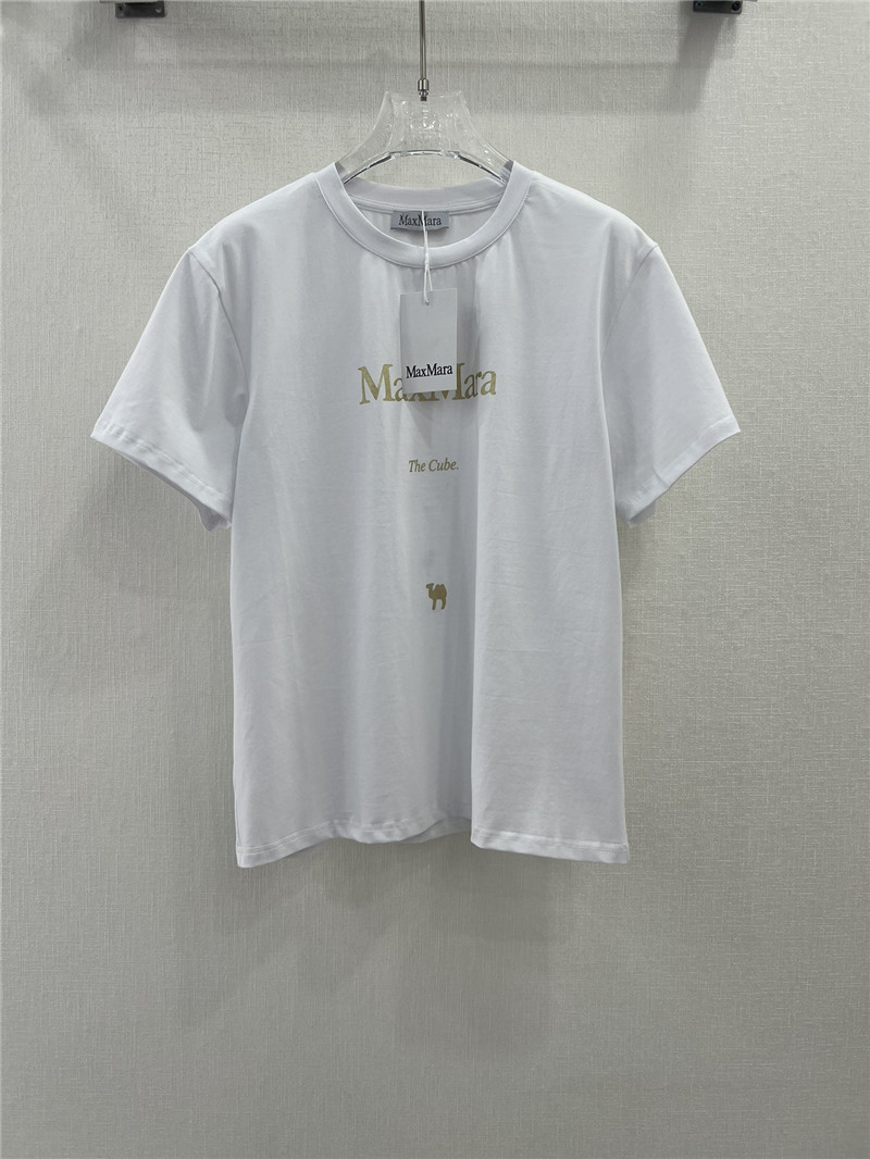 Vanitoo gold lettering printed front and back T-shirt