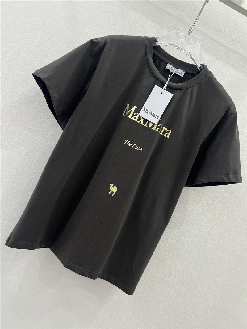 Vanitoo gold lettering printed front and back T-shirt