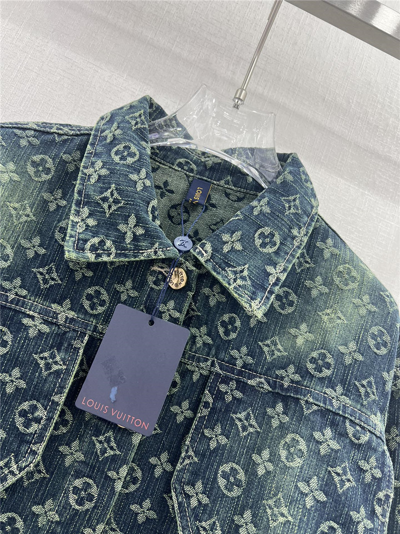 l0vis Vvtt0n lv new jacquard all-over printed denim jacket