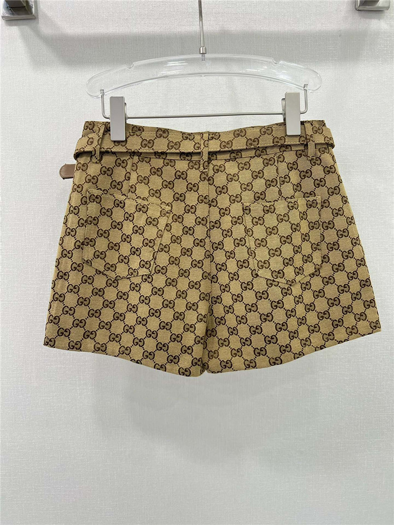 Gvc*1 double g jacquard belt shorts
