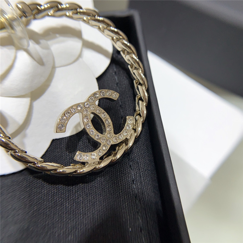 Ch**el chain double c earrings