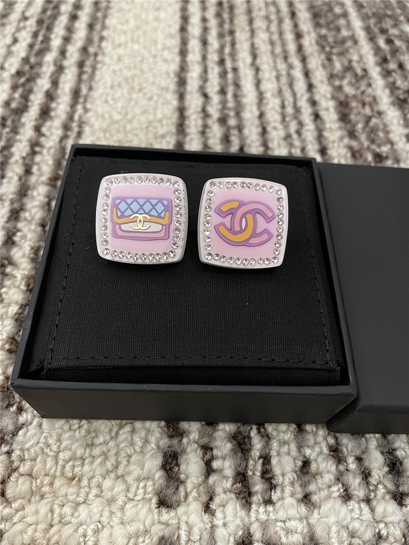 Ch**el acrylic pink earrings