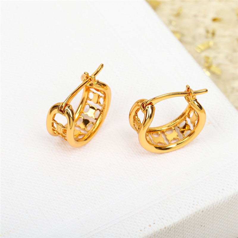 Ce1i*e small ring arc de triomphe earrings