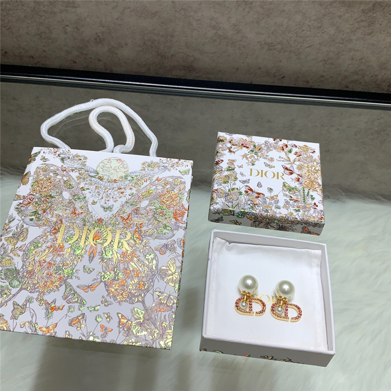d10r full D1am0nd cd gradient pink D1am0nd earrings