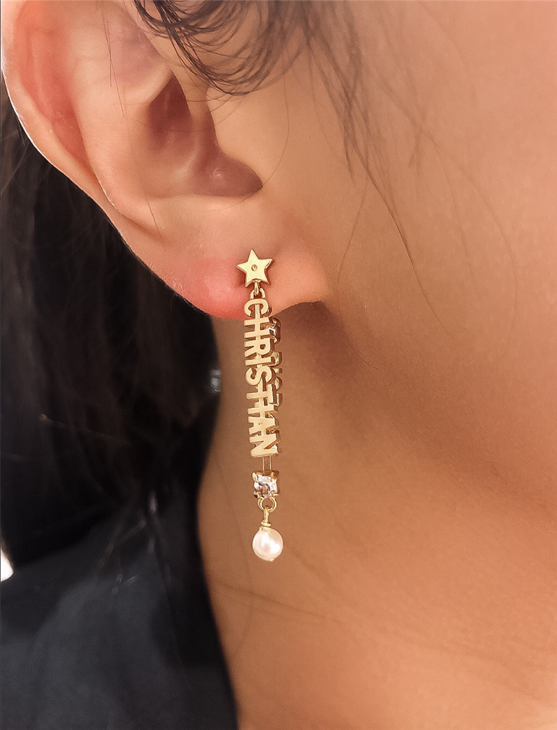 D10r new left and right asymmetrical earrings