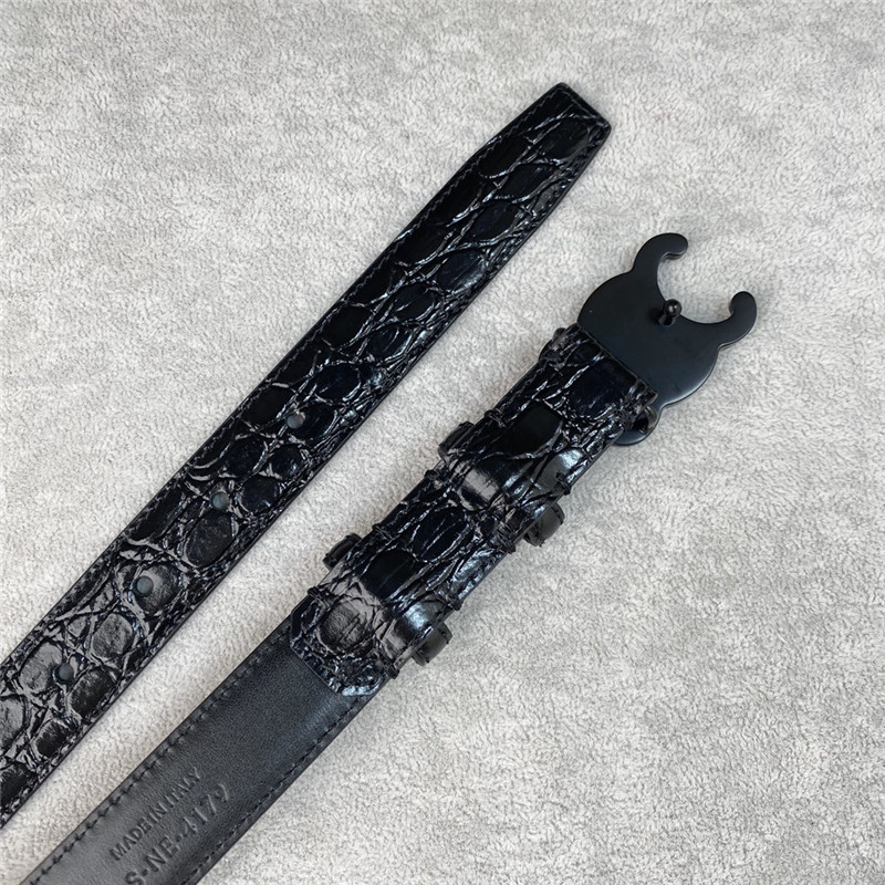 Ce1i*e crocodile pattern cowhide mid-waist belt