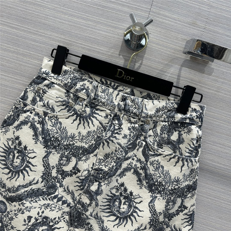 D10r mid-high waist denim skirt replica d&g clothing