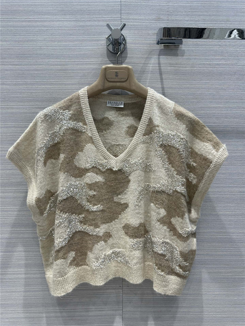 BC mohair wool knitted V-neck vest replica clothes