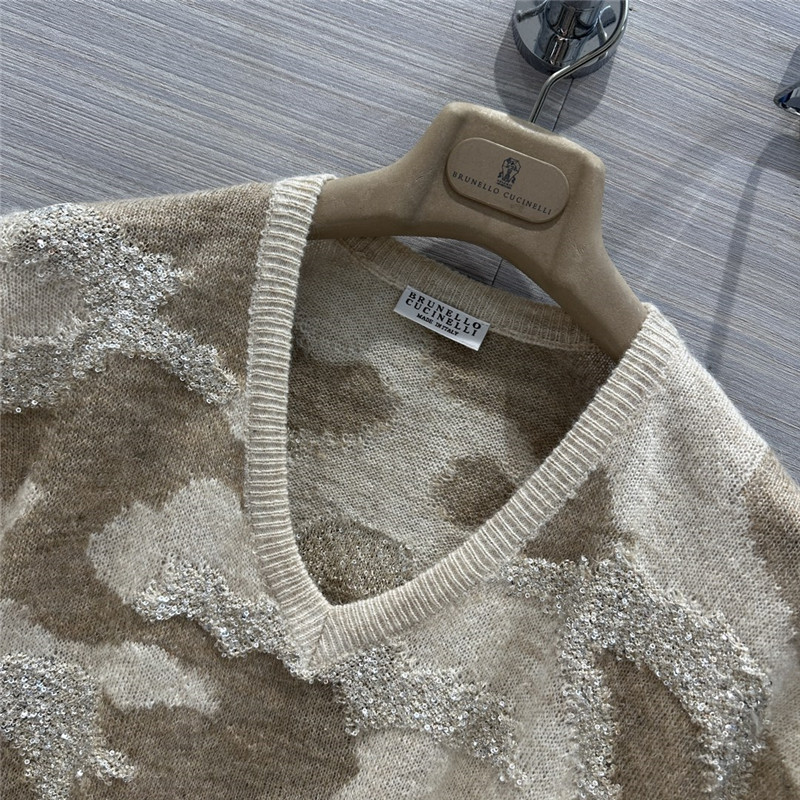 BC mohair wool knitted V-neck vest replica clothes