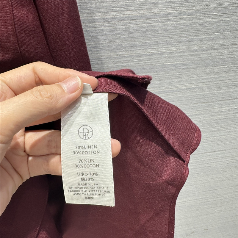 The R0w cotton and linen shirt suit replica d&g clothing