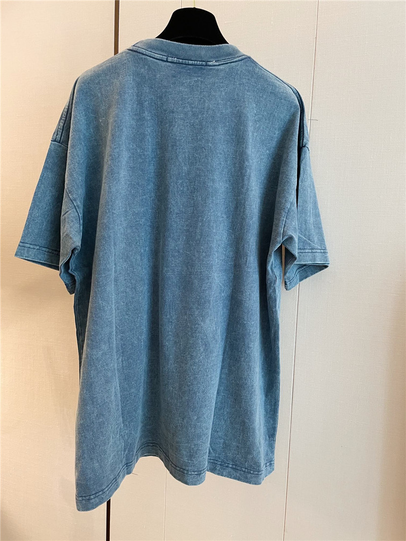 Ch**el distressed distressed short-sleeved replica clothing