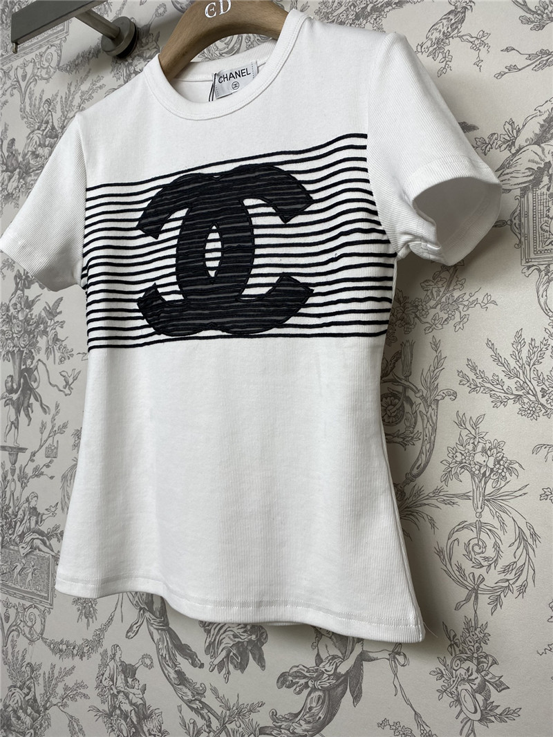 Ch**el new double c t-shirt replica designer clothes