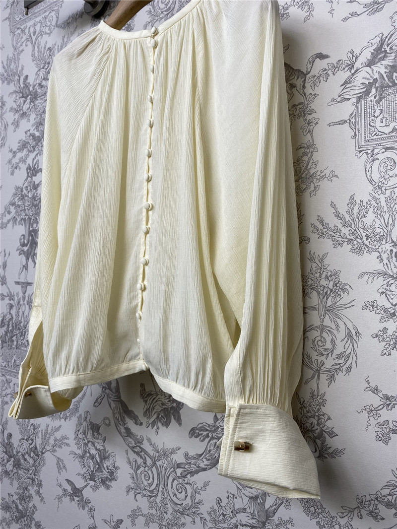 Max Mara Narvel Plissé-silk Blouse