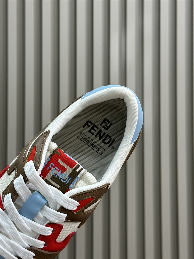 F**di match panelled leather sneakers