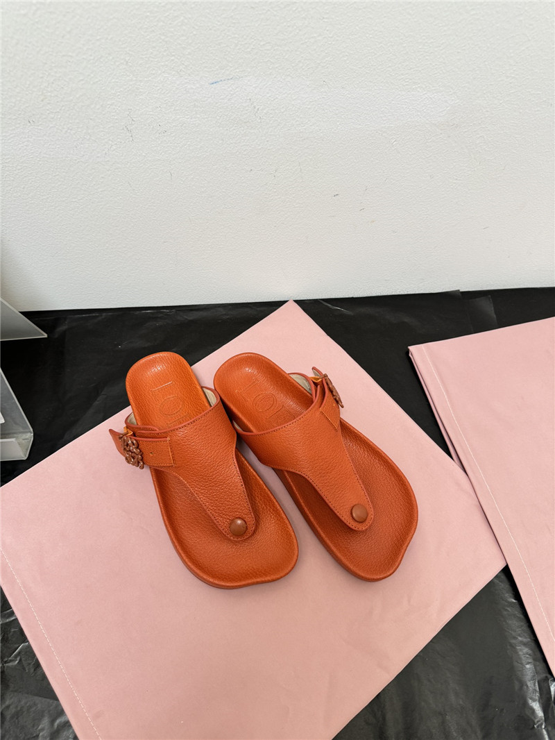 L0ew* new leather slippers for couples