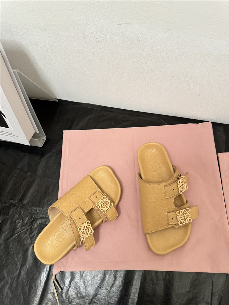 L0ew* new leather slippers for couples