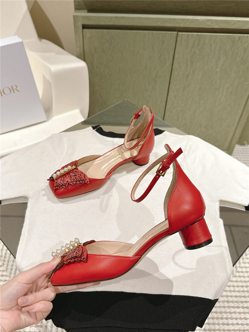 D10r electric embroidery high heels replica designer shoes