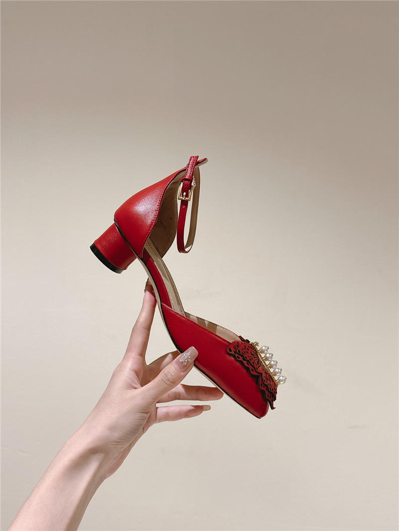 D10r electric embroidery high heels replica designer shoes