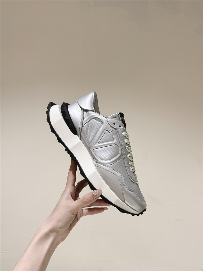 Va1e*ntin0 women’s silver sneakers