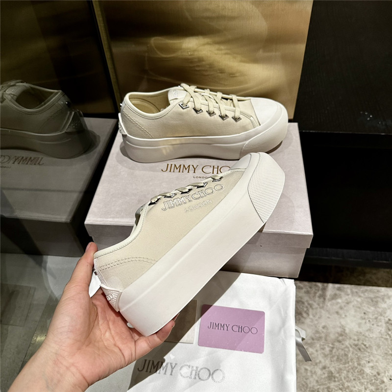 J1m*y Ch00 palma maxi sneakers in beige