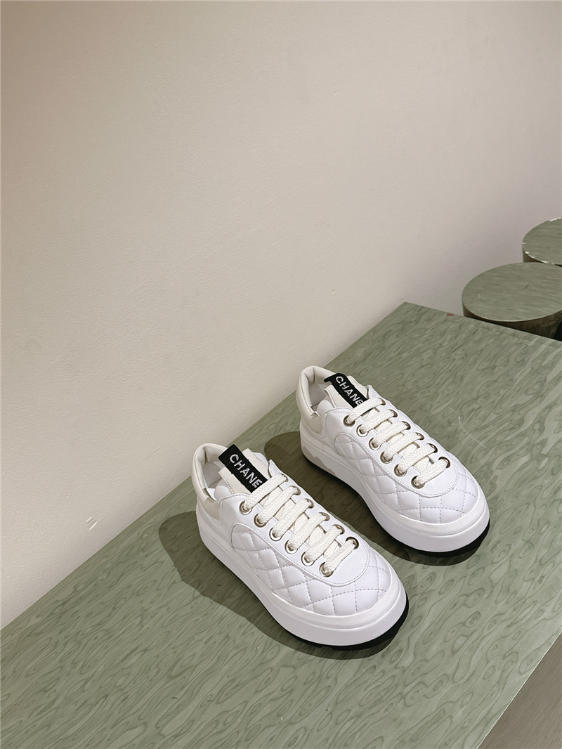 Ch**el platform white sneakers sale