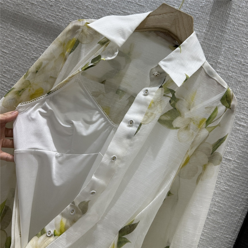 zimm magnolia floral print long shirt dress replica clothing sites