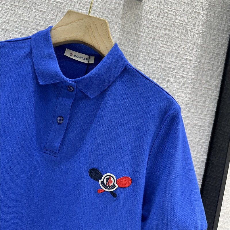 Moncler logo embroidered polo top replica clothing sites