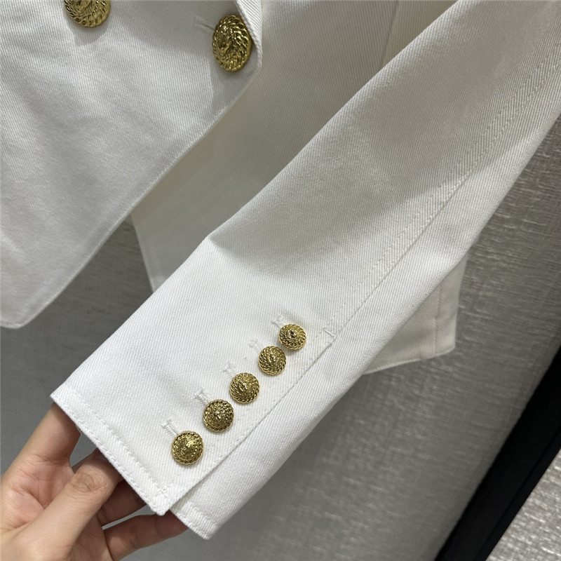 Balmain white denim blazer replica clothing sites