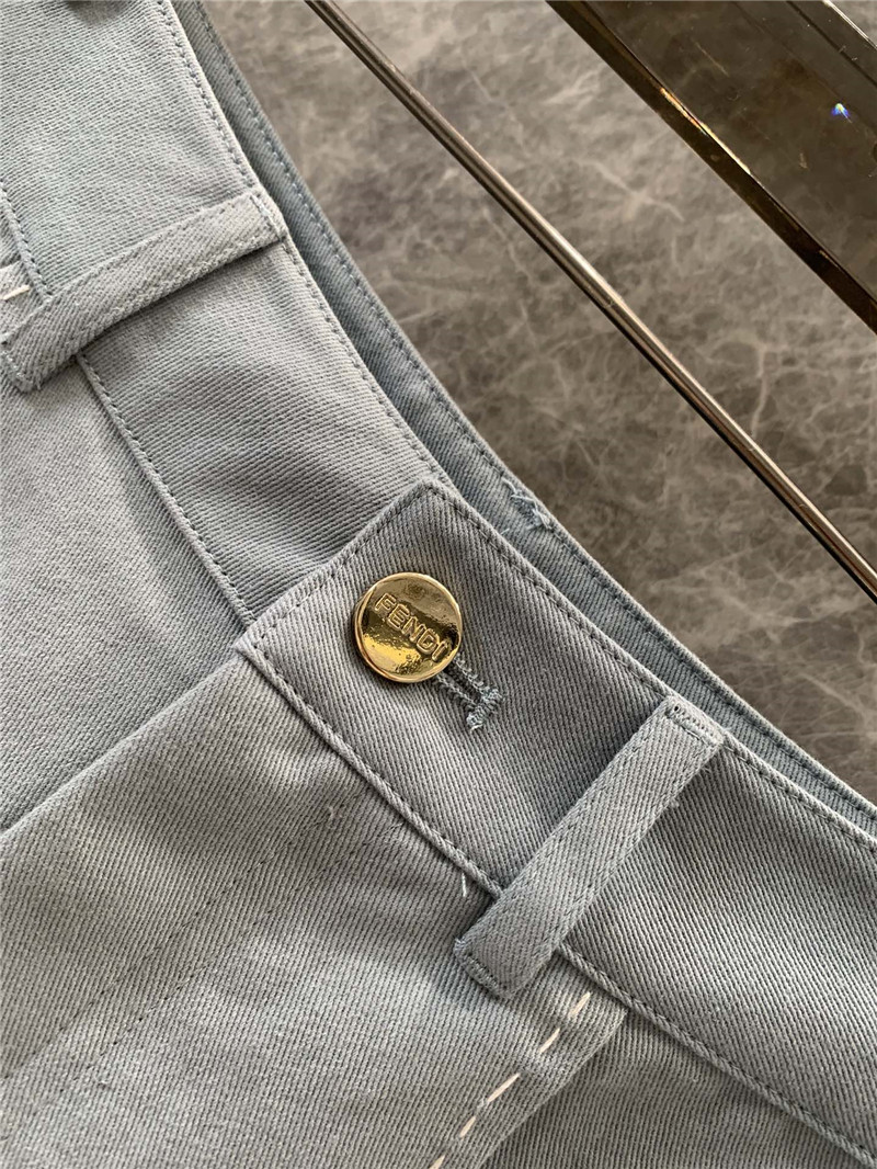 F**di denim shorts replica designer clothing websites