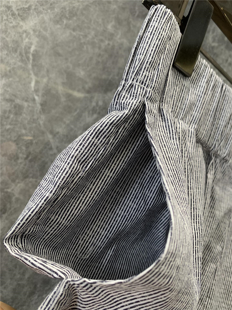 Ch**el elastic waist striped wide leg pants replica clothing