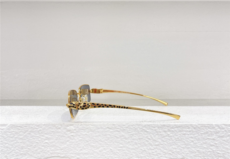 C A R T I E R Rimless Leopard Sunglasses